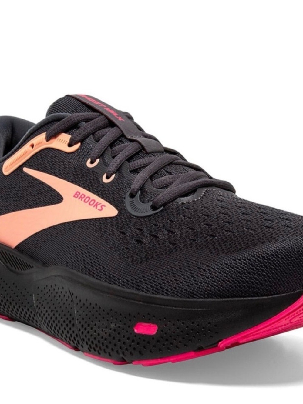 Brooks Women's Ghost Max Black & Pink Running Shoe Sneaker